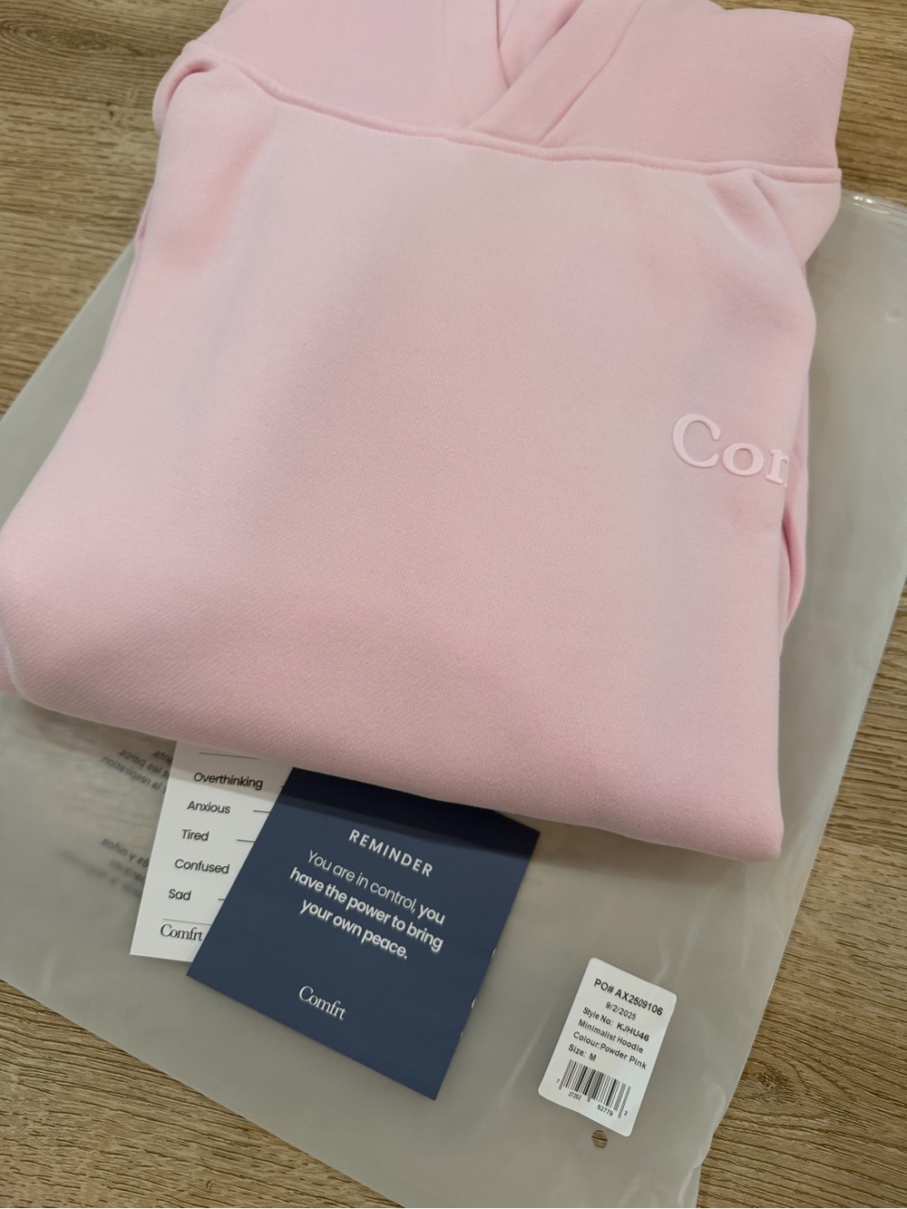Confit Soft Pink Hooded Sweatshirt